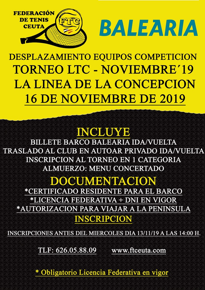 Tenis cartel TORNEO LTC NOVIEMBRE 2019